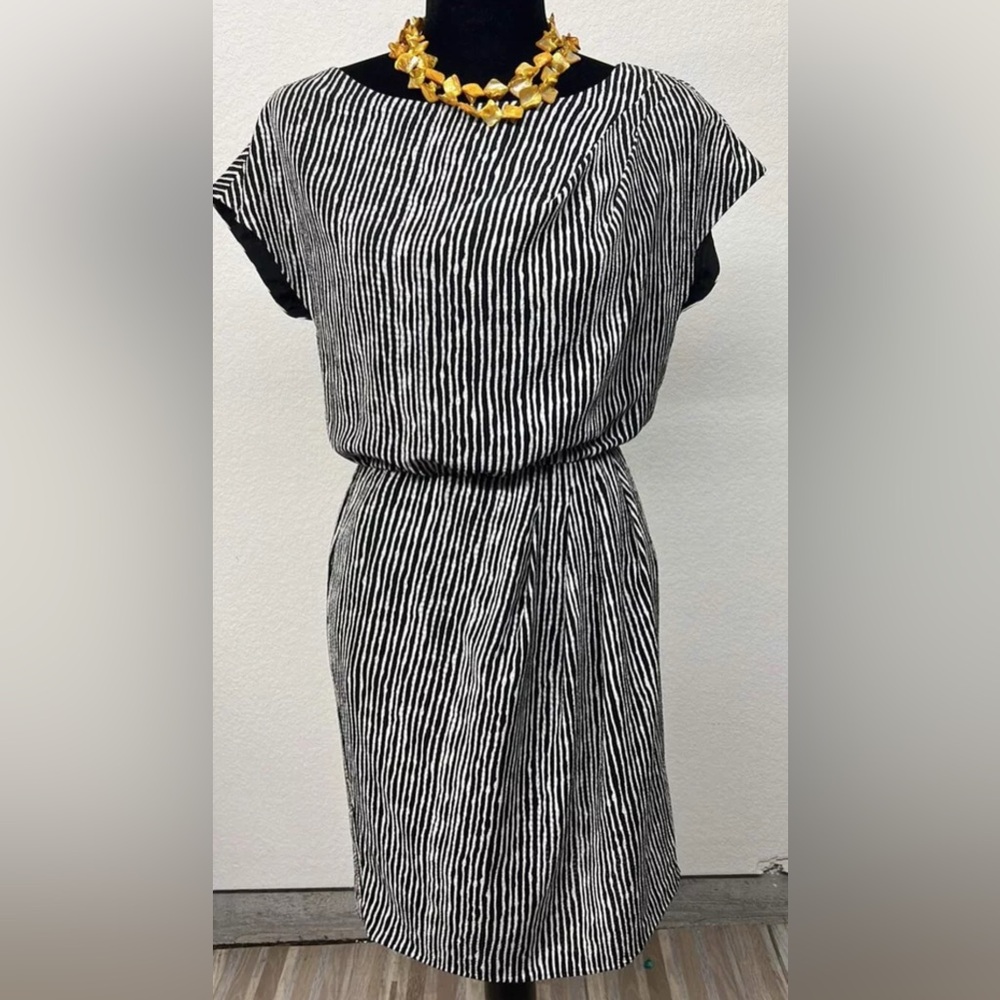 Vince Camuto Black and White Striped Dress - Picture 14 of 14
